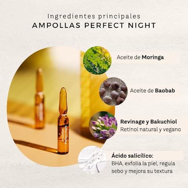 AOKlabs - Ampollas Faciales Anti-edad I Tratamiento nocturno transformador para luchar contra el envejecimiento de la piel I Incluye anillo para ruptura y dosificador, 15 unidades 2ml